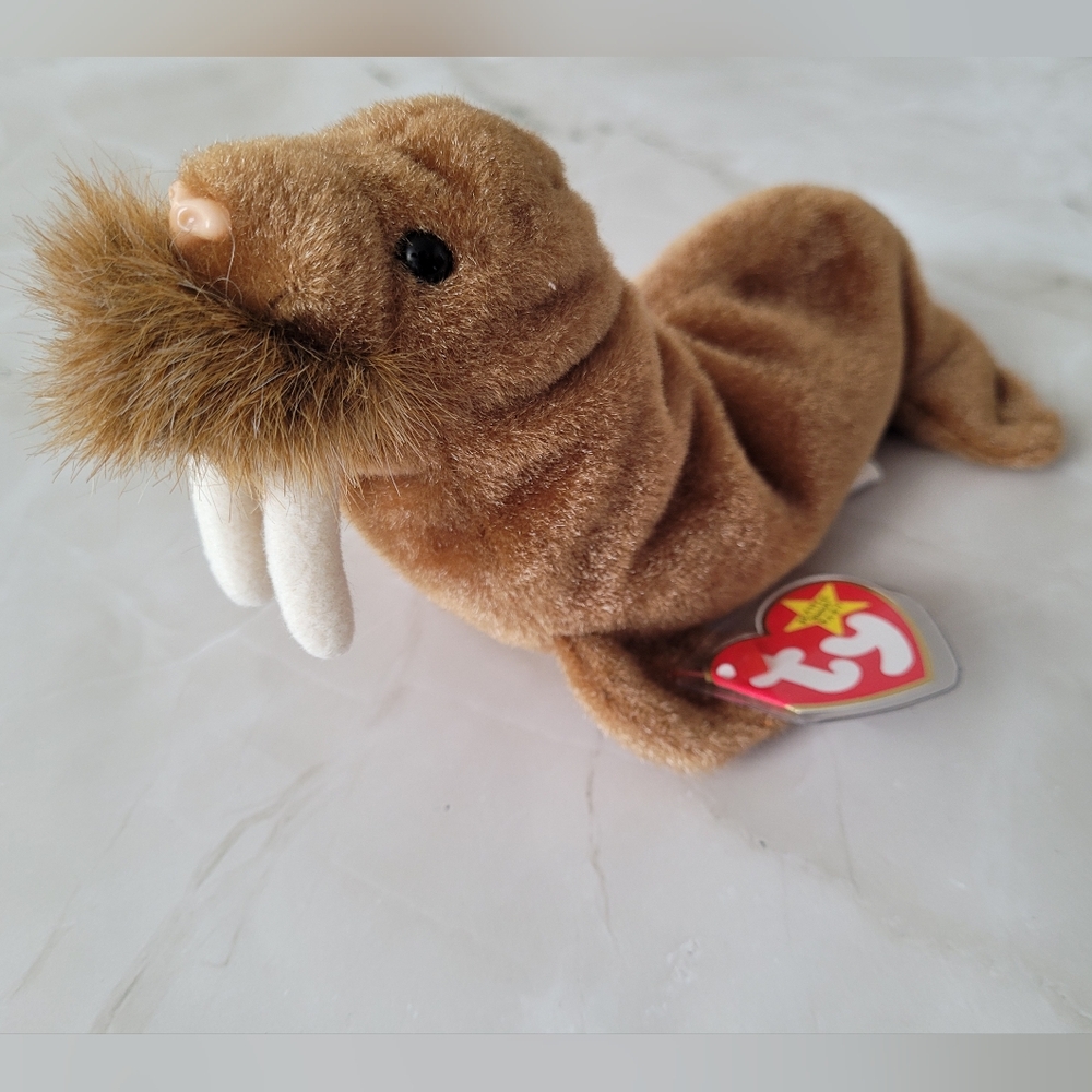 Vintage Y2K Paul The Walrus Tag Collectible Beanie Baby Plushie Toy Animal - Picture 3 of 7